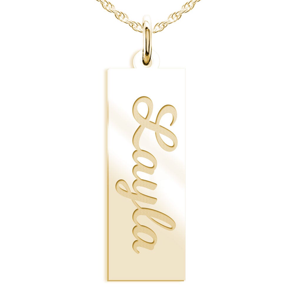 Dainty Name Tag Necklace