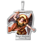 Saint Michael Outlined Religious Medal "Color"