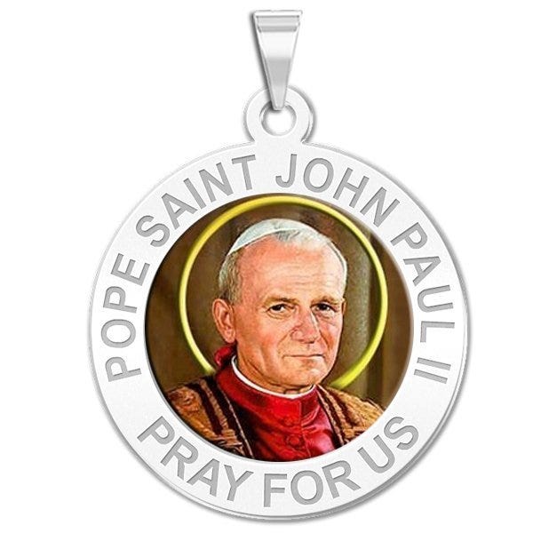 Pope Saint John Paul Ii Religious Medal "Color"