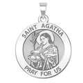 Saint Agatha Round Religious Medal