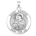 Saint Agatha Round Religious Medal