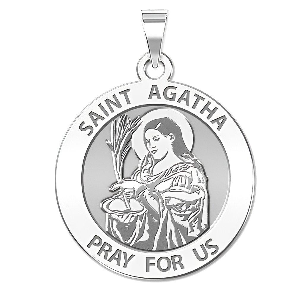 Saint Agatha Round Religious Medal