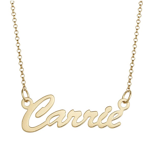 Script Name Necklace with Chain