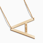 Personalized Large First Initial Pendant with Name
