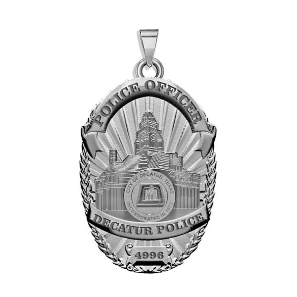 Personalized Texas Decatur Police Badge with Your Rank and Number