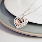 Heart Pendant with # 1 Mom Etched