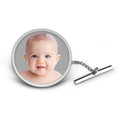 Photo Engraved Round Tie Tac