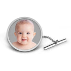Photo Engraved Round Tie Tac