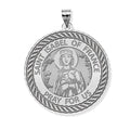 Saint Isabel Of France Round Rope Border Religious Medal