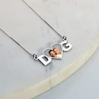 Initial Photo Heart Pendant