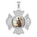 Customized Saint Florian Traditional Fire Badge Religious Color Medal