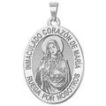 Corazon Inmaculado De Maria Oval Color Medal