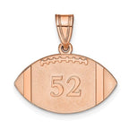 Custom Football Charm or Pendant with Number