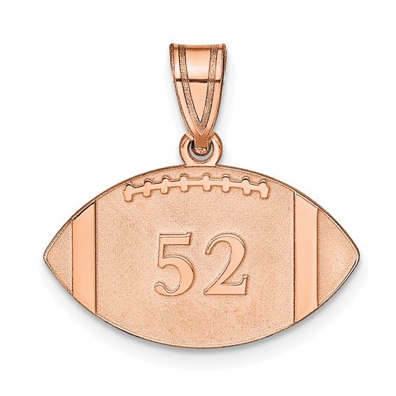 Custom Football Charm or Pendant with Number