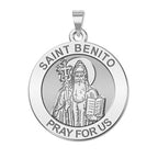 Saint Benito Round Religious Medal