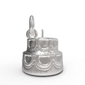 Hollow Two-Tier Cake with Candle Charm