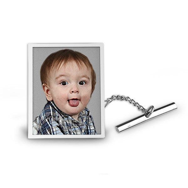 Photo Engraved Rectangle Tie Tac