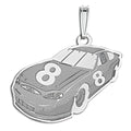Custom Racecar Charm or Pendant with Number