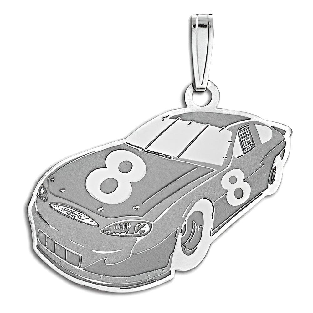 Custom Racecar Charm or Pendant with Number