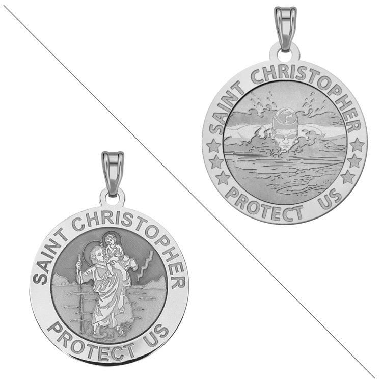 Swimmer (Male) - Saint Christopher Doubledside Sports Religious Medal