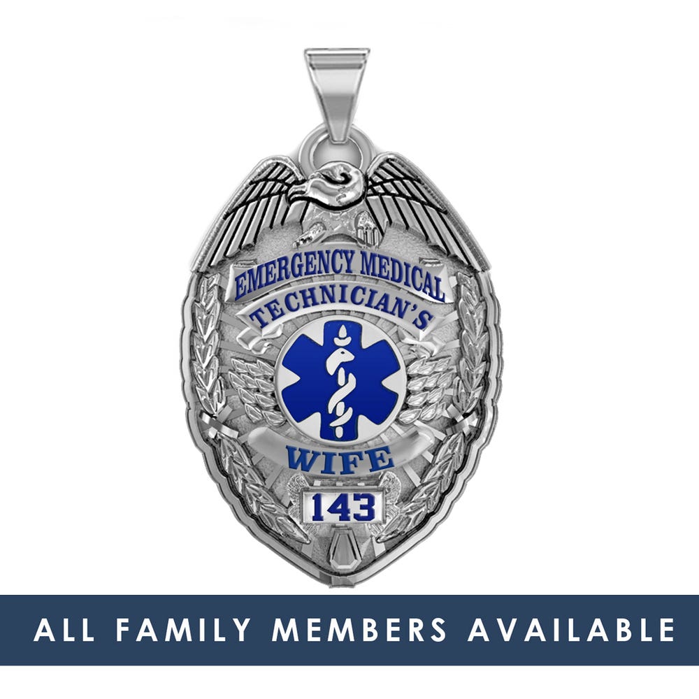 Personalized Emt Family Badge with Your Badge Number