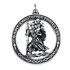Saint Christopher Round Cut-Out Religious Medal