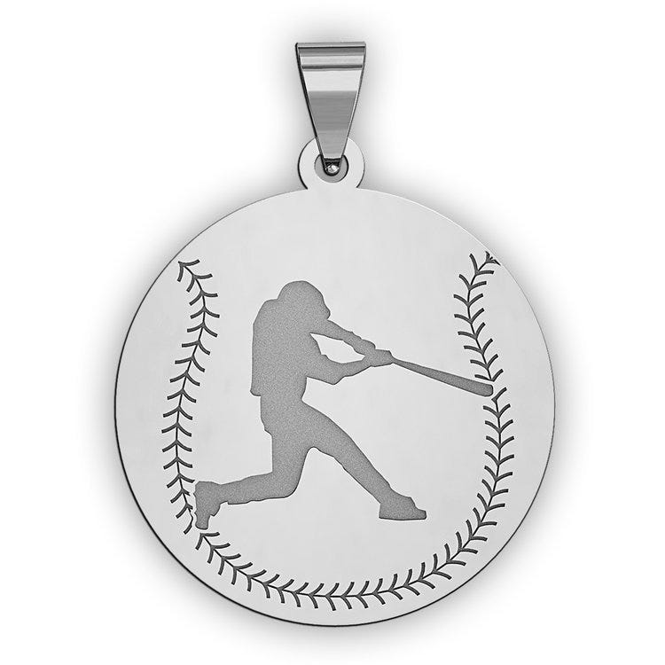 Baseball w/ Batter Silhouette Medal
