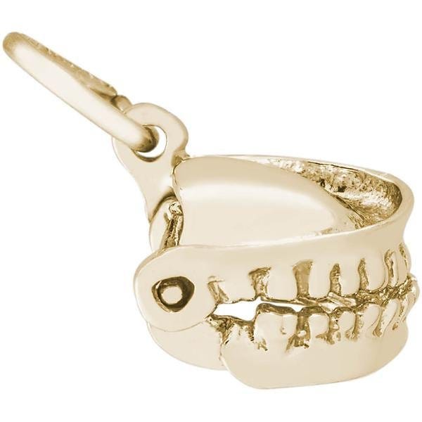 False Intelligence False Teeth Charm | PicturesOnGold.com