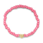 Colorful Heart Beaded Charm Bracelet