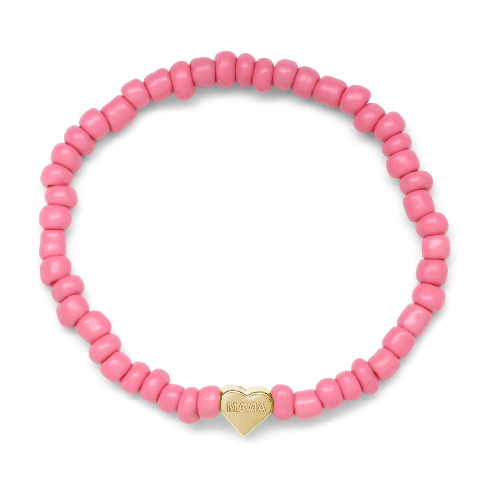 Colorful Heart Beaded Charm Bracelet