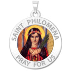Saint Philomena Round Medal "Color