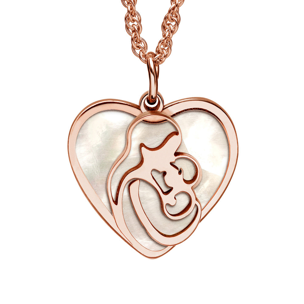 Mom & Baby Mother Of Pearl Pendant