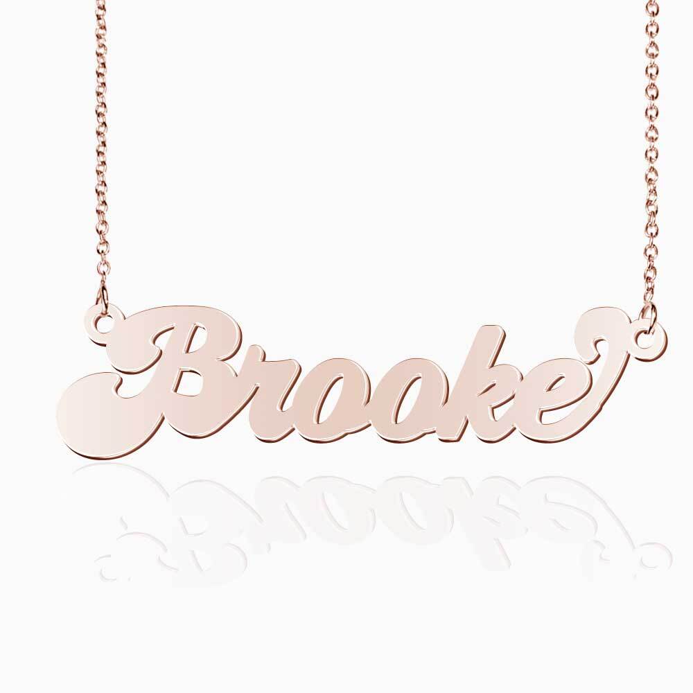 Personalized Classic Script Name Necklace with Chain