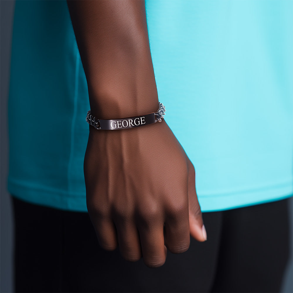 Black Stainless Name Bracelet — verified PHP source 5