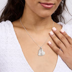 Custom Fingerprint Sideways Heart Charm or Pendant