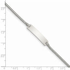 Custom Engraved Sterling Silver Children's Curb Link ID Bracelet