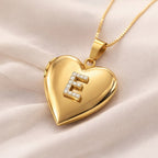 Locket with Raised Diamond Initial