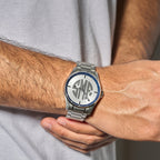 Men's Personalized Stainless Watch Blue Dial