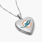 Officially Licensed Miami Dolphins Heart Locket