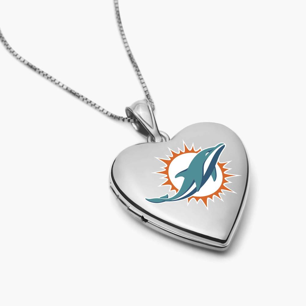 Officially Licensed Miami Dolphins Heart Locket