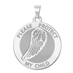 Guardian Angel "Protect My Child" Single Wing Medal  "EXCLUSIVE"