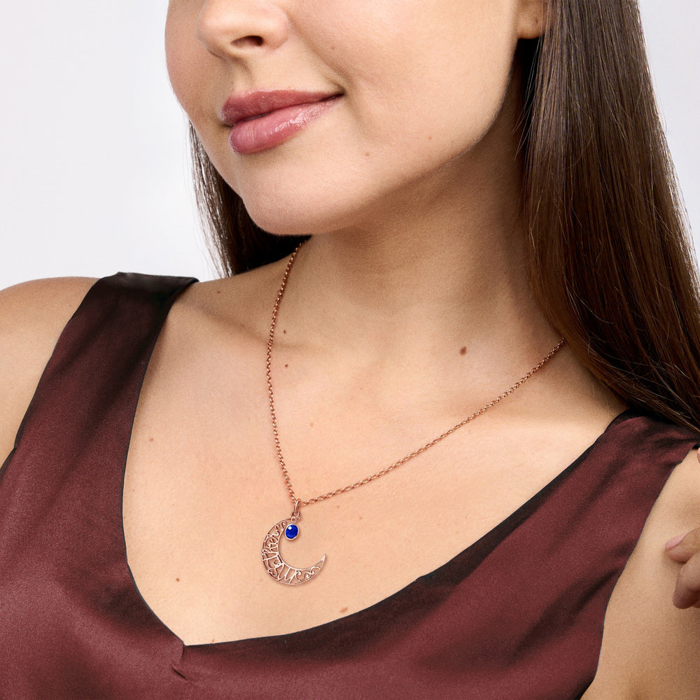 Mother Moon Birthstone Pendant