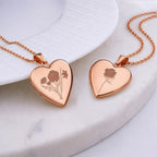 Personalized Birth Flower Heart Locket