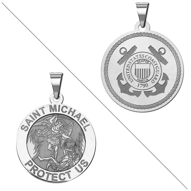 Saint Michael Doubledside COAST GUARD Religious Medal "EXCLUSIVE"