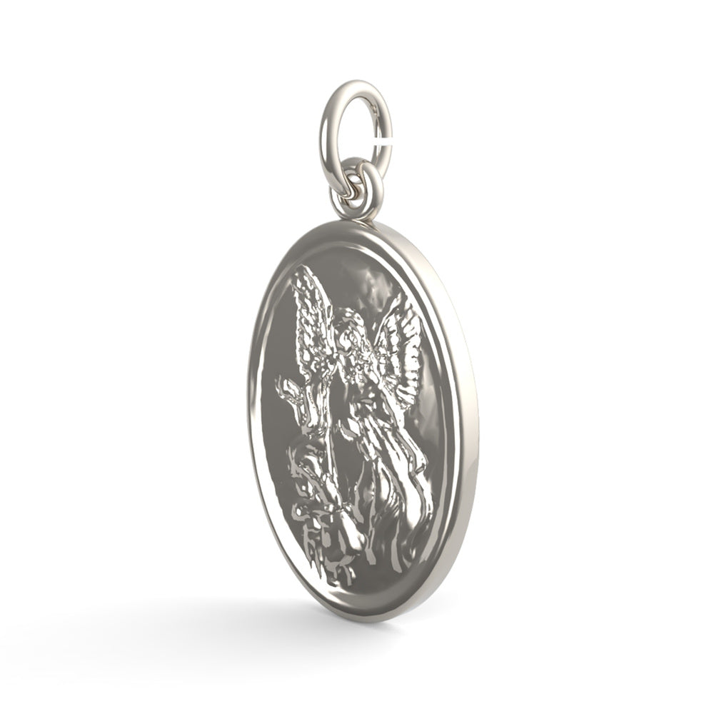 Guardian Angel Oval Disc Charm