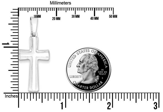 Sterling Silver Polished Cross Pendant