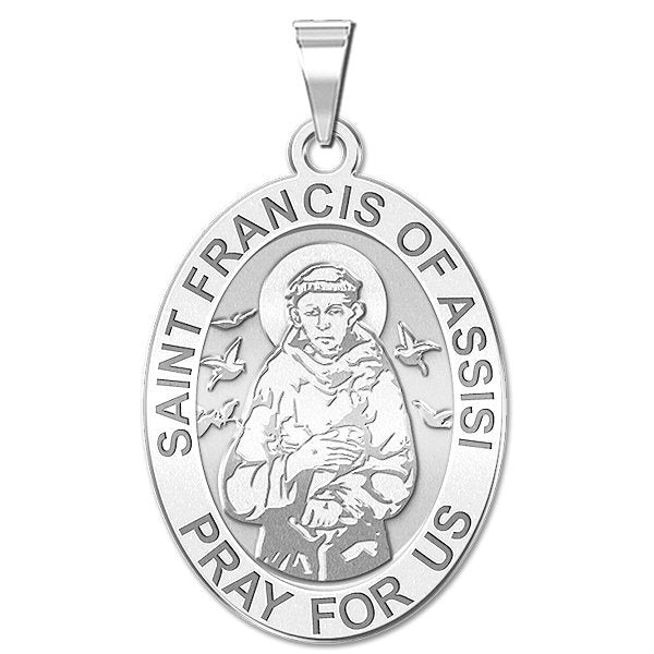 Saint Francis of Assisi Oval Religious Medal