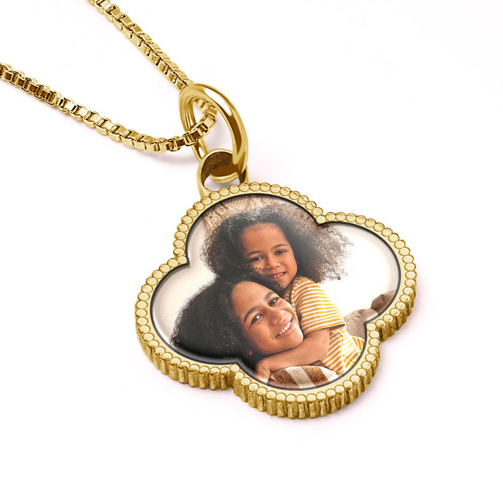 Lucky Clover Photo Pendant