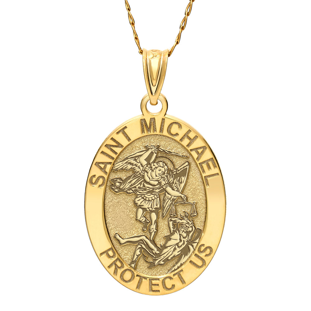Saint Michael Oval Religious Medal
