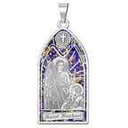 Saint Raphael - Stained Glass Religious Medal "EXCLUSIVE"